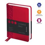 Ежедневник недатированный Berlingo, А6, 160л, кожзам, Vivella Prestige, красный