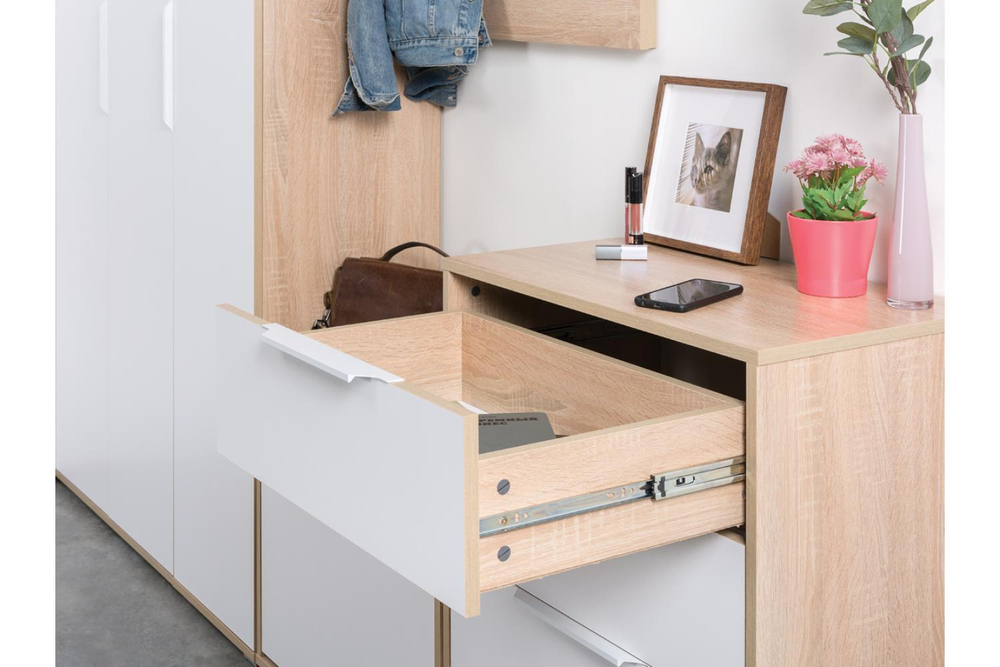 Куба Комод 13.113 N Дуб сонома, Белый премиум