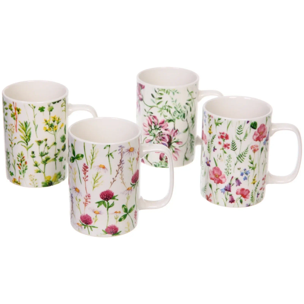 Кружка керамическая 400мл «Мелодия цветов», микс рисунков