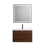 Подвесная тумба с раковиной Belbagno DUE, 80 см Noce DUE-800-2C-SO-NOCE-P + BB-8076-3-80