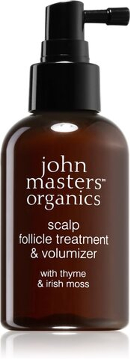 John Masters Organics Thyme & Irish Moss Scalp Follicle Treatment & Volumizer - спрей, поддерживающий здоровый рост волос от корней /   125  ml  / GTIN 669558002852