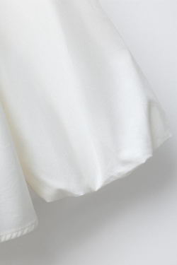 ZARA РУБАШКА ИЗ ПОПЛИНА С 3D-ЦВЕТАМИ, ЖЕЛТОВАТО-БЕЛЫЙ