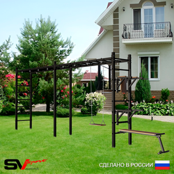 Уличная шведская стенка Sv Sport рукоход х 2 У55600 (Брусья/Стойка/Скамья/Деревянные)