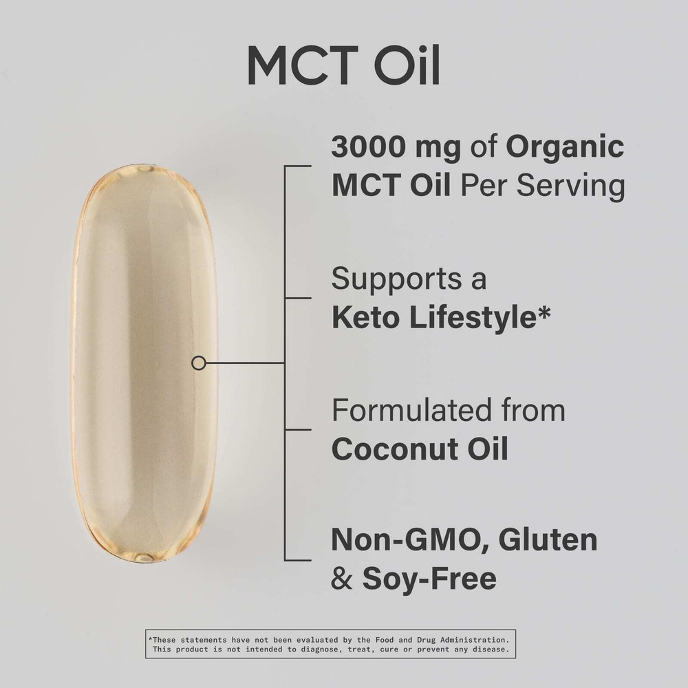 Sports Research, масло MCT, 3000 мг, 120 капсул (1000 мг в 1 капсуле)