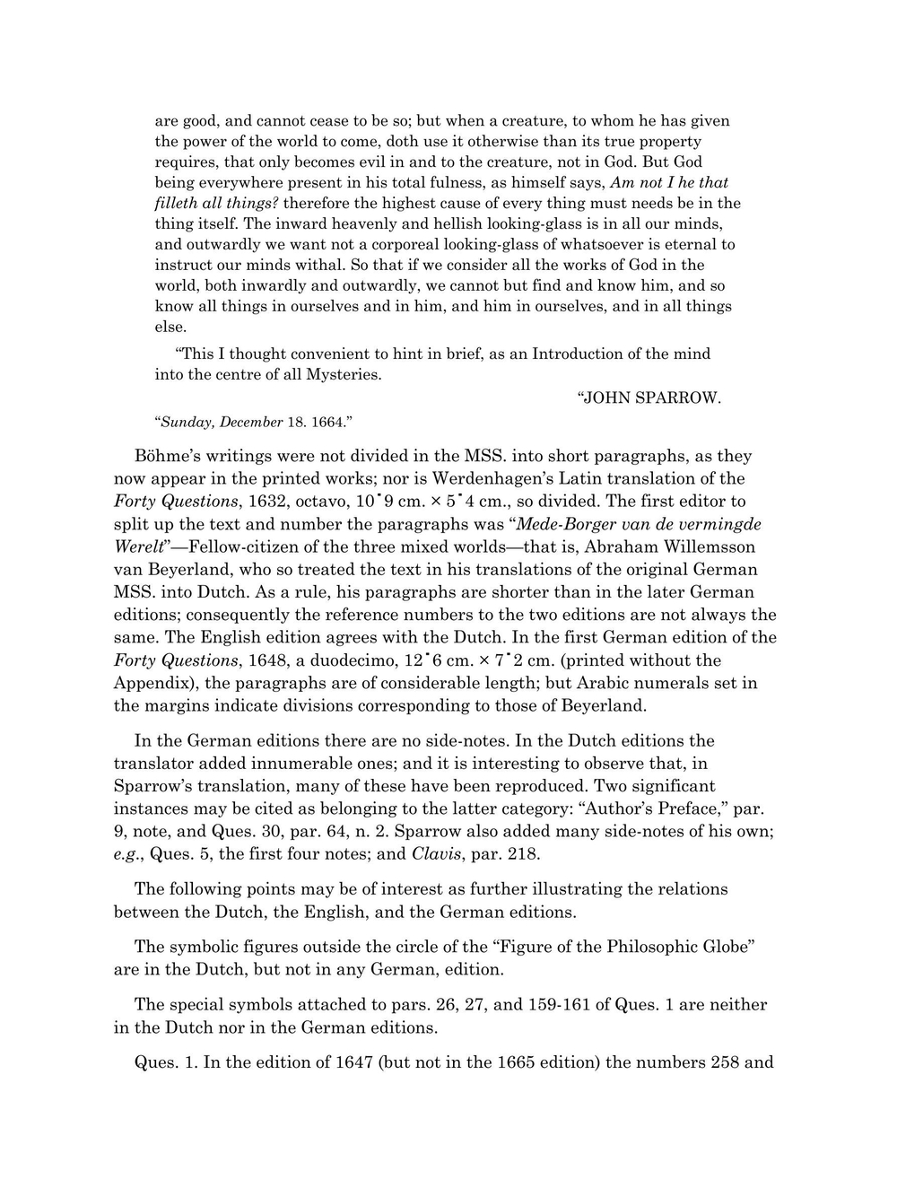 Forty questions of the soul | J. Boehme