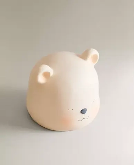ZARA HOME Детский ночной светильник в форме медвежонка, бежевый