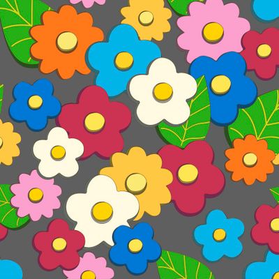 Цветочный серый