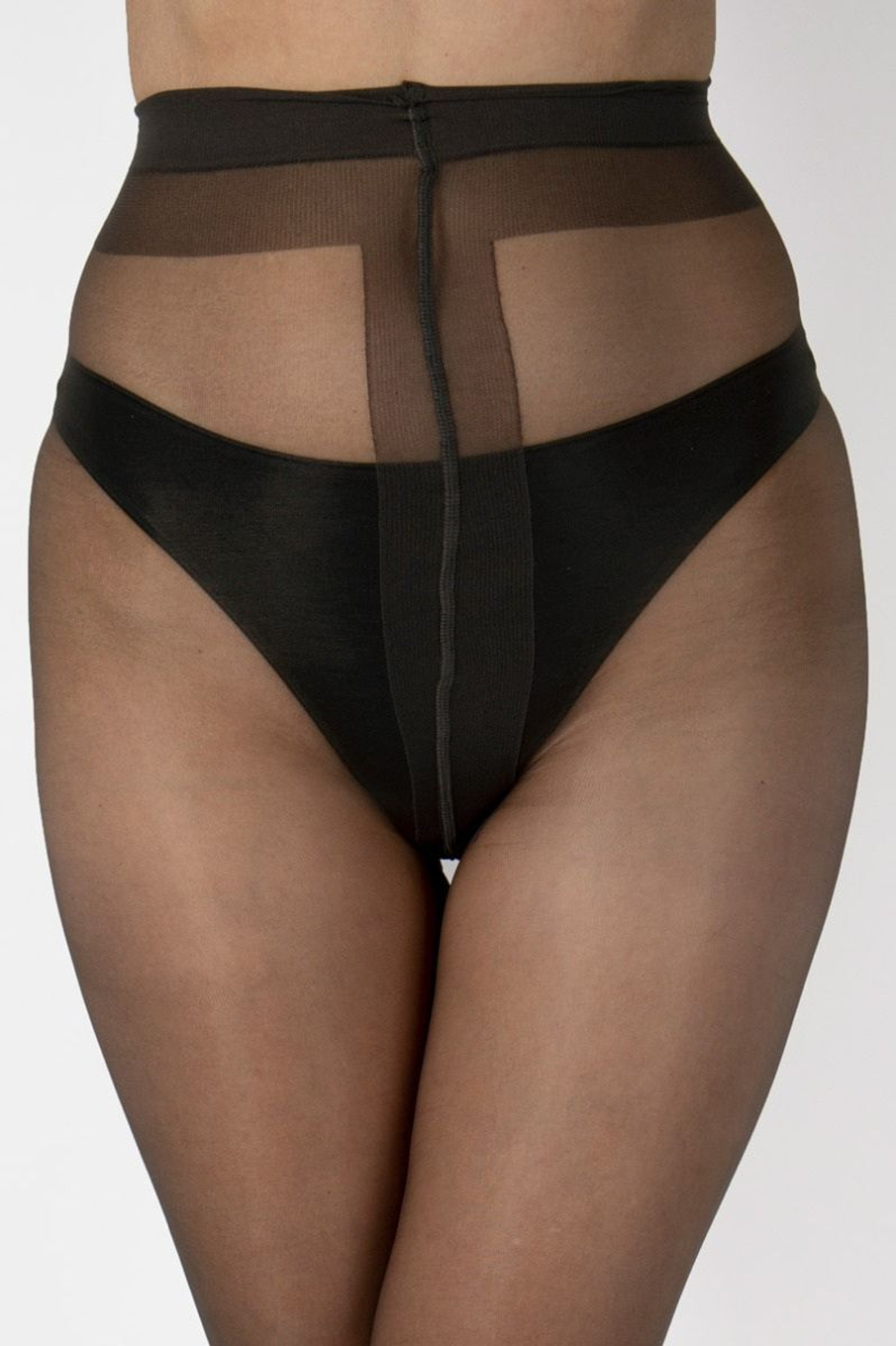 Однородные колготки с блеском Ultra Shine (Размер: L) (Цвет: бронзовый)