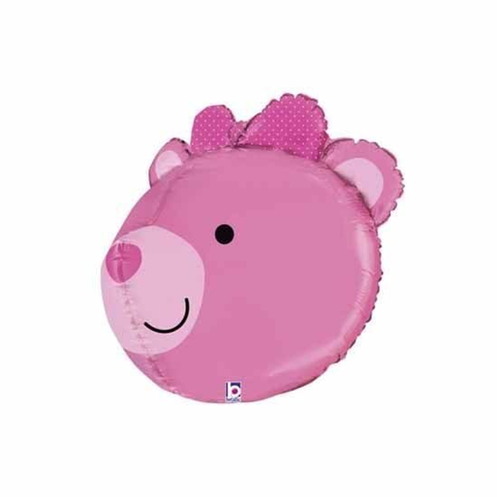 Шар фигура Голова медвежонка девочки, 68 см