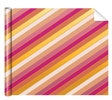 Бумага упаковочная 70*100см "Полосы" металлизированная