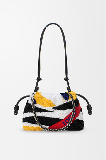 Loewe Средняя сумка Flamenco из вышитой кожи наппа, разноцветный