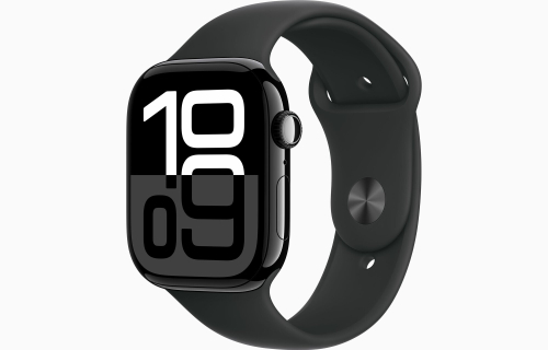 Умные часы Apple Watch Series 10 46mm GPS Jet Black Aluminum Case, Sport Band S/M