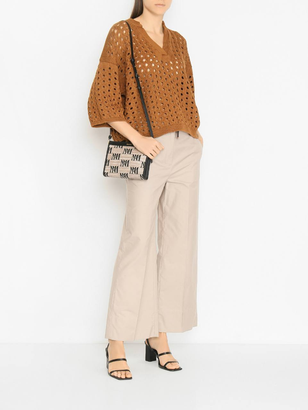 Марафон по вязанию джемпера Max Mara с V-вырезом свободного силуэта спицами "Cinnamon"