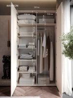 Шкаф распашной 120х50х220, кашемир SOHO двухдверный