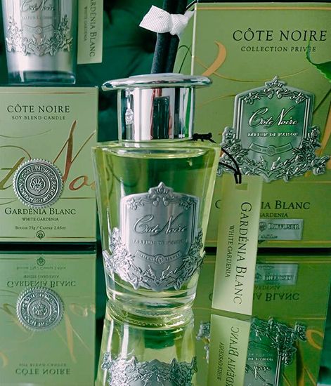 Гардения, ароматический диффузор в серебряном декоре, Cote Noire