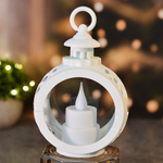 Сувенир новогодний с подсветкой "Горящая свеча" 8,5*12см, белый