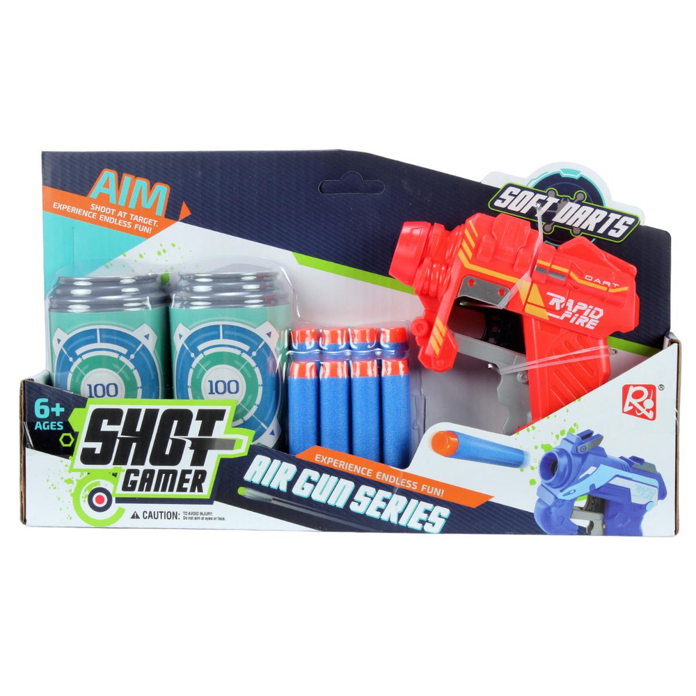 Пистолет с мягк.пулями, коробка JL-610