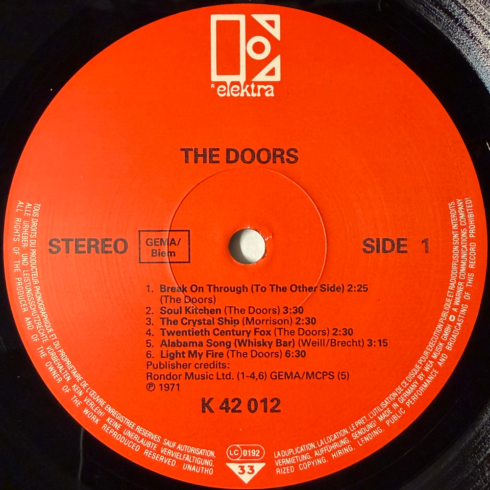 The Doors - The Doors (Германия 1985г.)