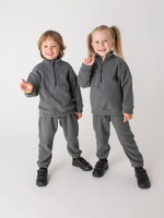 Олимпийка флисовая на молнии "Графитовый"