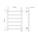 Полотенцесушитель MIXLINE CAPELLA  60х40 (кноп выключ, 222 Вт, 6 перекладин, правый) электрический