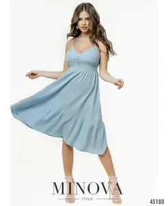 Платье 2177-голубой Minova