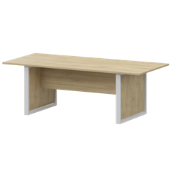Стол для заседаний НТМ-200.90 Баттл Рок/Белый 2000x900x750 Аргентум-М