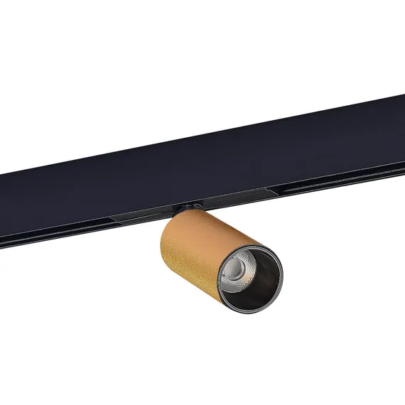 ST807.236.12 Магнитный трековый светильник Золотистый LED 1*12W 3000K 500Lm Ra>90 IP20 D50xH173 48VV СКАЙЛАЙН 48V