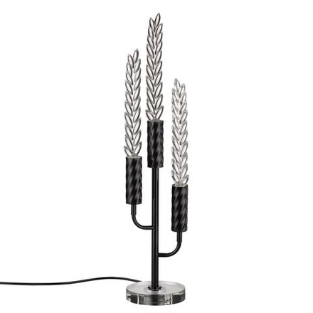 5459/9TL L-VISION ODL_EX26 041 черный глянцевый/прозрачн./металл/стекло/хрустальное стекло Настольная лампа LED 9W (3*3W) 3000K 460Лм KOLOS