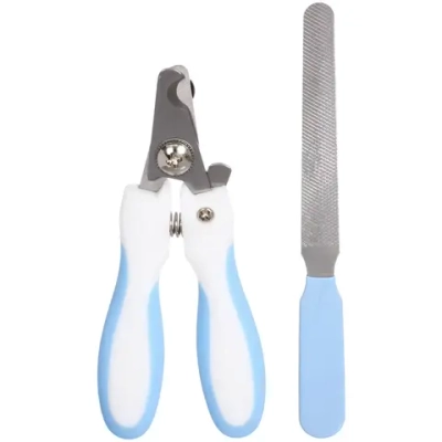 Набор для груминга «Великолепный Бро», когтерез и пилка, цвет белый/голубой (блистер U)