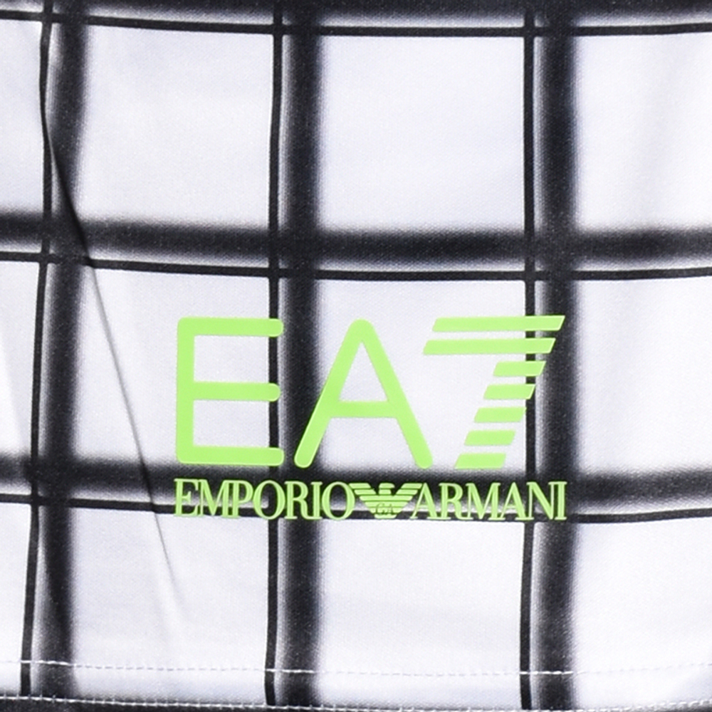 Мужские теннисные шорты EA7 Man Jersey Shorts - белый
