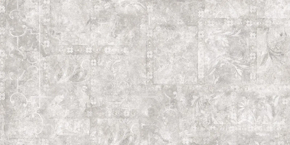 Керамогранит Alma Ceramica GFU60120BTP17R Beton PRO 60x120 серый глазурованный матовый / карвинг под бетон / с орнаментом