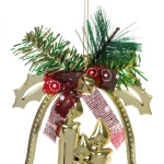 Украшение новогоднее «Колокольчик-Зимние свечи» 18*14 см, Золото