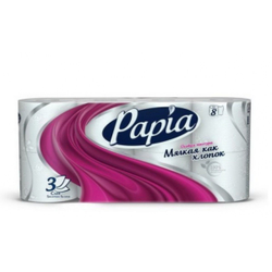 Туалетная бумага в рулонах Papia Professional белая трехслойная (56 рулонов по 16,8 м)
