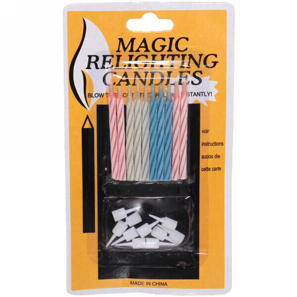 Свечи для торта незадуваемые «Праздник» 10 шт., 5,5 см, микс