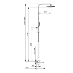 Душевая система 35к G2418 GAPPO лейка "Тропический душ" ХРОМ