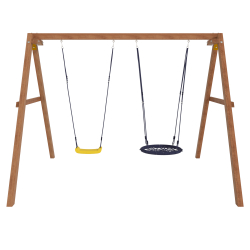 Деревянные качели с качелями гнездо 60 см