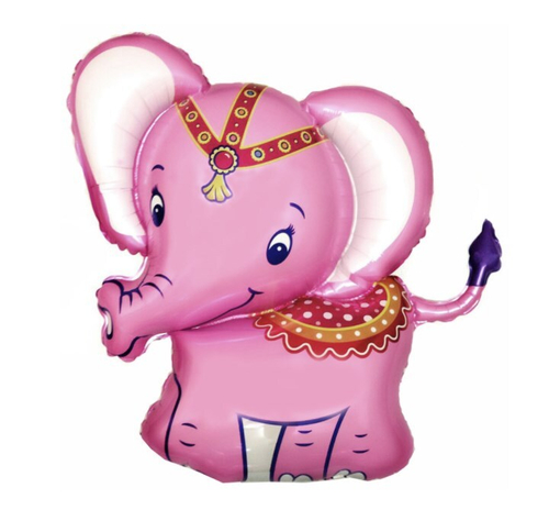 Шар фигура  86 см Слоник розовый