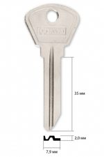 Заготовка английского ключа 10335 67 - XR48 UL1  Х16 т.2,0м | ULN1S | RUS-3R | XR-48/DE6R | ULK2L