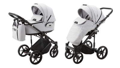 Детская универсальная коляска adamex ZICO Z-TK3 (2в1) - Светло - серый