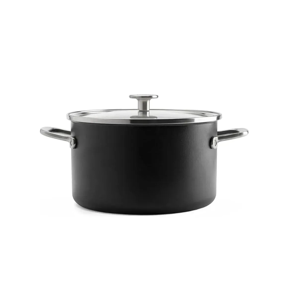KitchenAid Кастрюля Steel Core Enamel 20 см 3,7 л с крышкой матовая черная