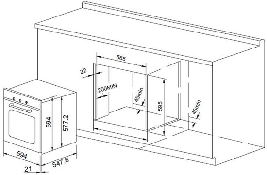 Электрический духовой шкаф Pyramida F 67 EP 70 GBL