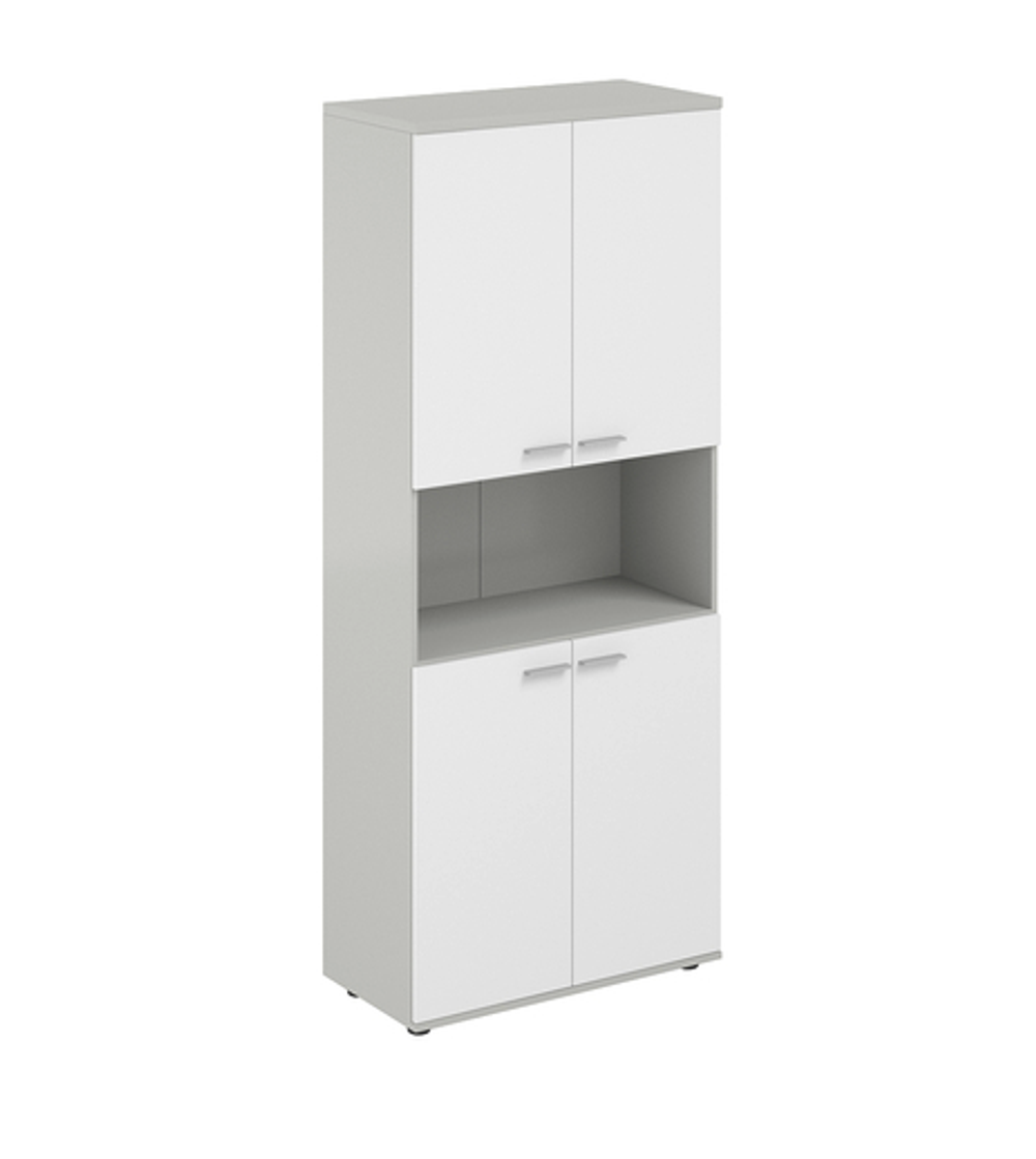 Шкаф высокий для документов с нишей SG.841.SH.WH.WH СИГМА (SIGMA)