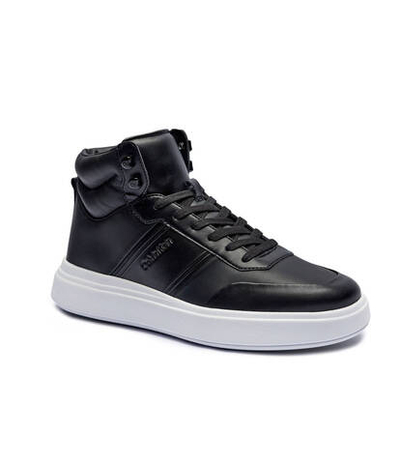 Кожаные кроссовки Calvin Klein - черный(HM0HM01552)