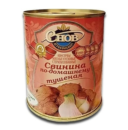 Свинина тушеная "По-Домашнему" 338г. Снов