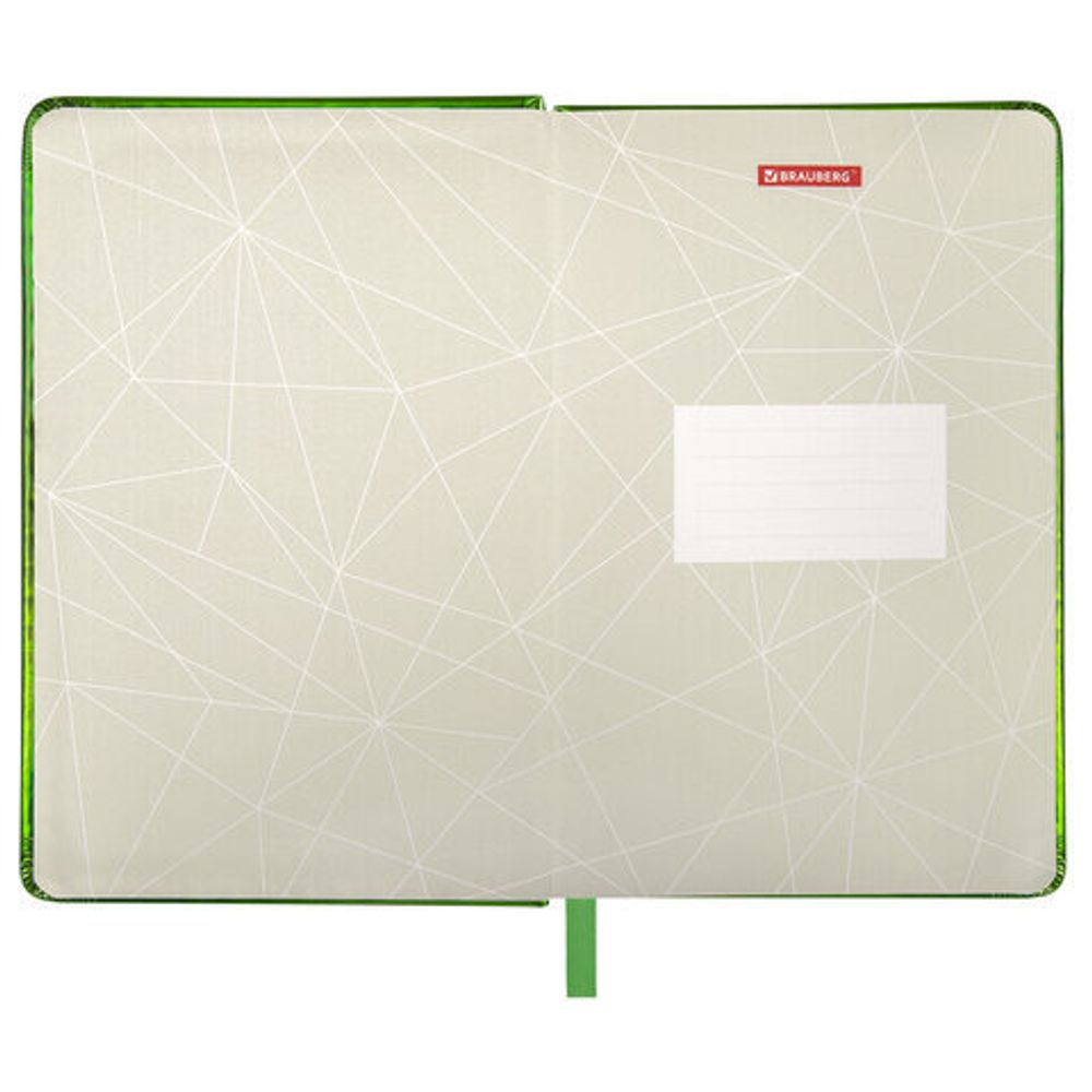 Ежедневник датированный 2023 А5 138x213 мм BRAUBERG "Holiday", под кожу, "зеркальный", зеленый, 114026