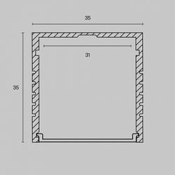 Короб накладной Maytoni  ALM-3535A-S-2M