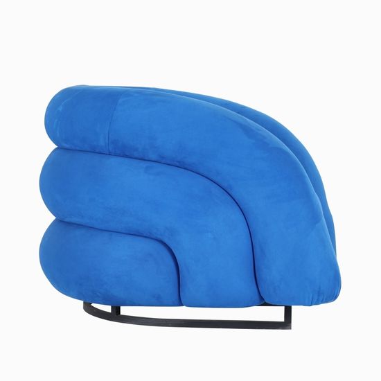 Кресло Barbro синяя ткань