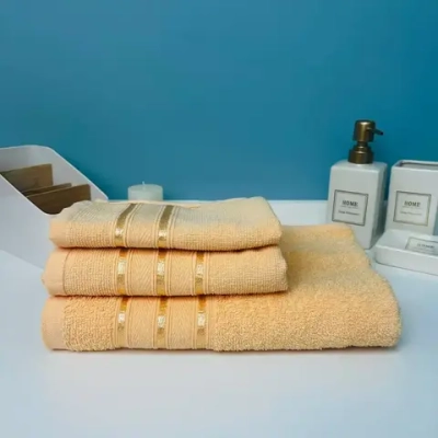 Полотенце махровое 50*80см «Comfort» цвет крем-брюле 06-021, плотность 300гр/м2 TJ, с петелькой-подвесом