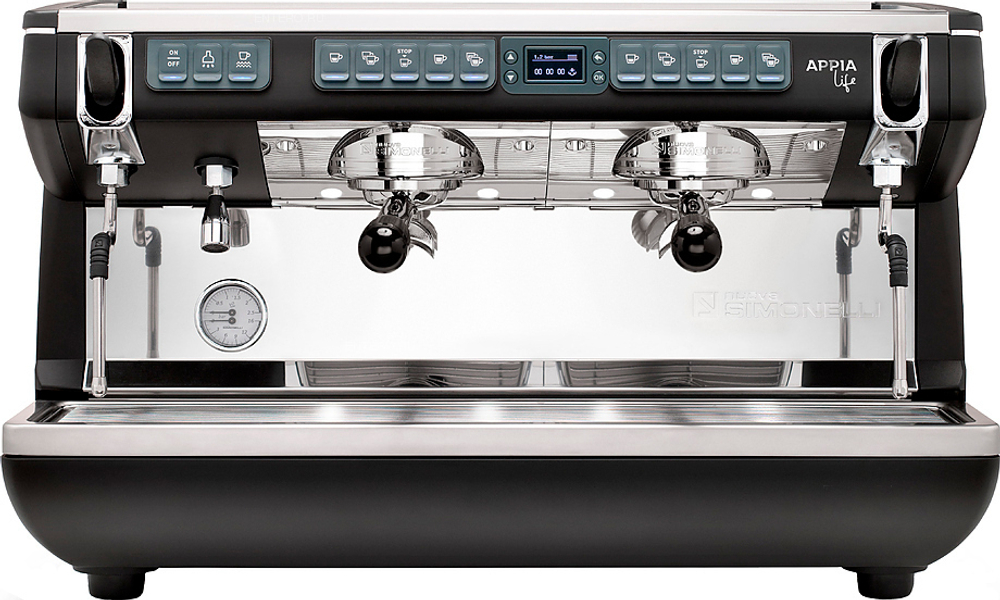 Рожковая кофемашина Nuova Simonelli Appia Life XT 2Gr V 220V black+high groups (167986)