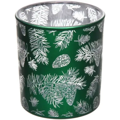 Подсвечник «Зимняя хвоя» 7*7,8 см, Изумруд